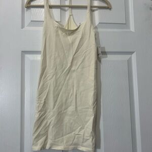 FREE PEOPLE EVERYDAY SCOOPED SEAMLESS SLIP IVORY